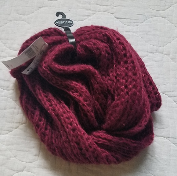 Accessories - NWT Burgundy Infinity Scarf